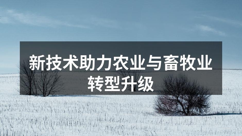 新技术助力农业与畜牧业转型升级